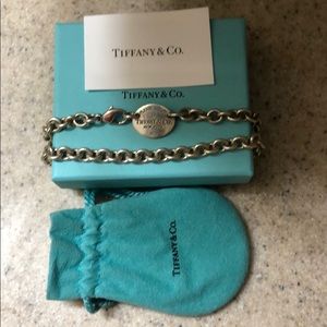 Tiffany dog tag necklace